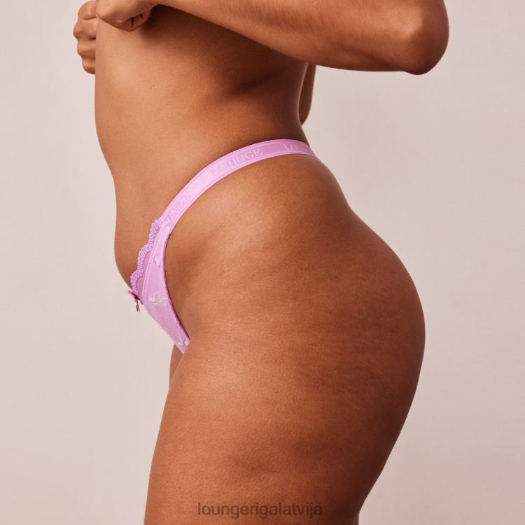 Lounge sievietes lavandas rozā apakšveļa DJJ8B470 rievotas ziedu trīsstūra siksnas