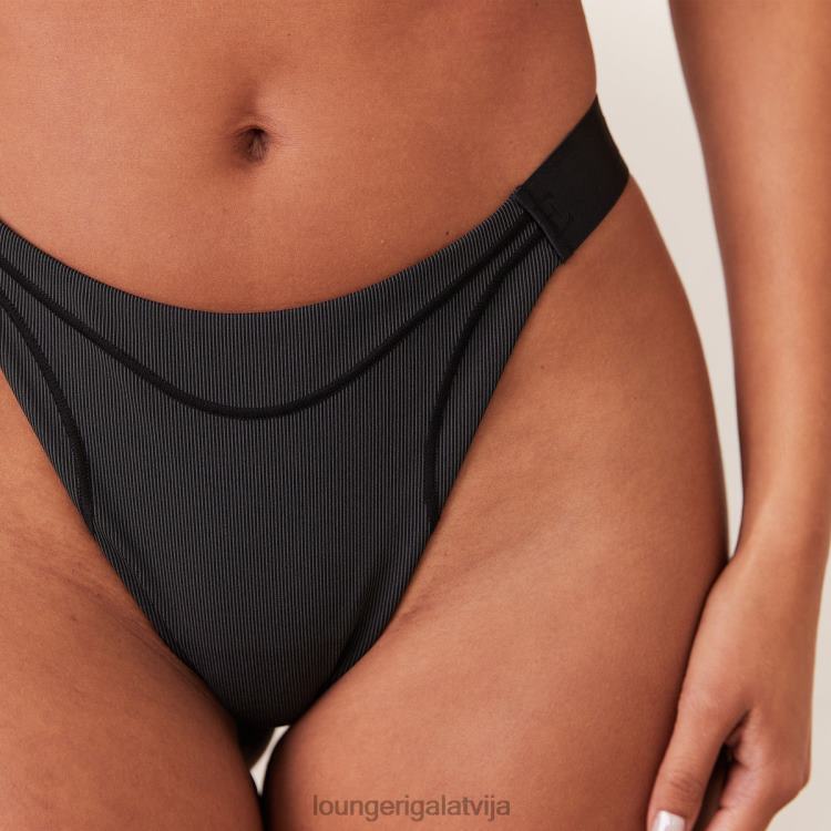 Lounge sievietes melns apakšveļa DJJ8B451 rievotas mindful siksnas