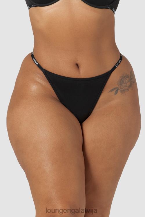 Lounge sievietes melns apakšveļa DJJ8B558 gludas klasiskās siksnas