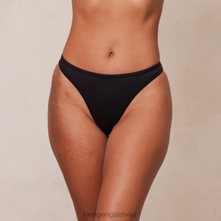 Lounge sievietes melns apakšveļa DJJ8B634 gludas siksnas