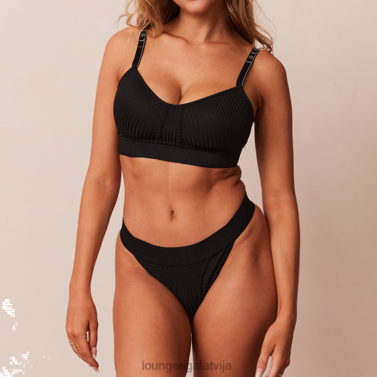 Lounge sievietes melns apakšveļa DJJ8B175 tukšs krūšturis un siksnu komplekts