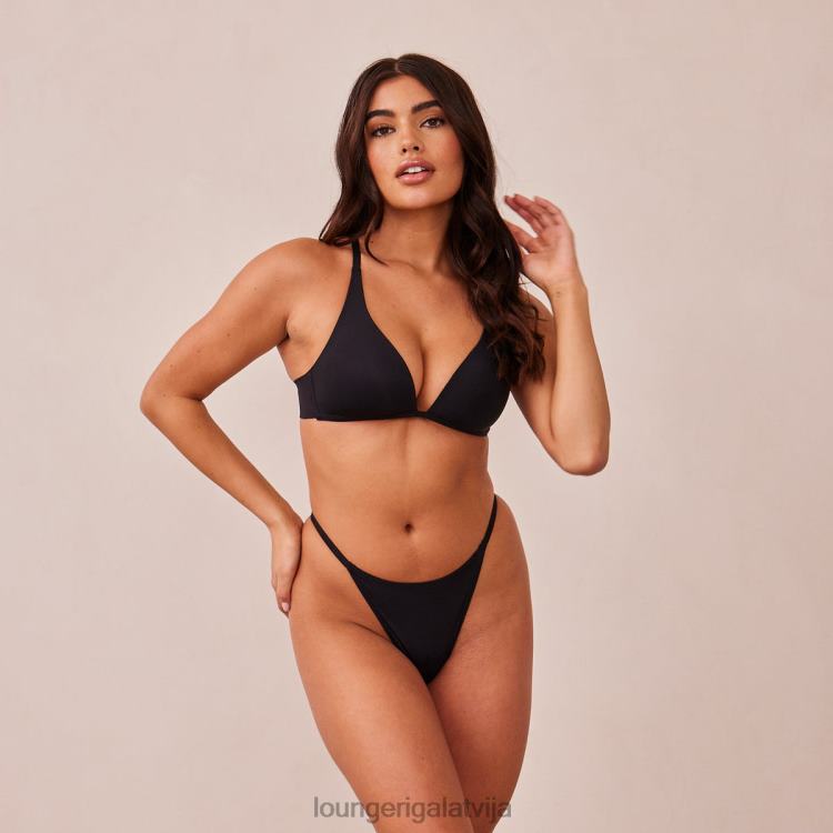 Lounge sievietes melns apakšveļa DJJ8B226 viegls bezstieples t-kreklu krūšturis un siksnu/biksīšu komplekts