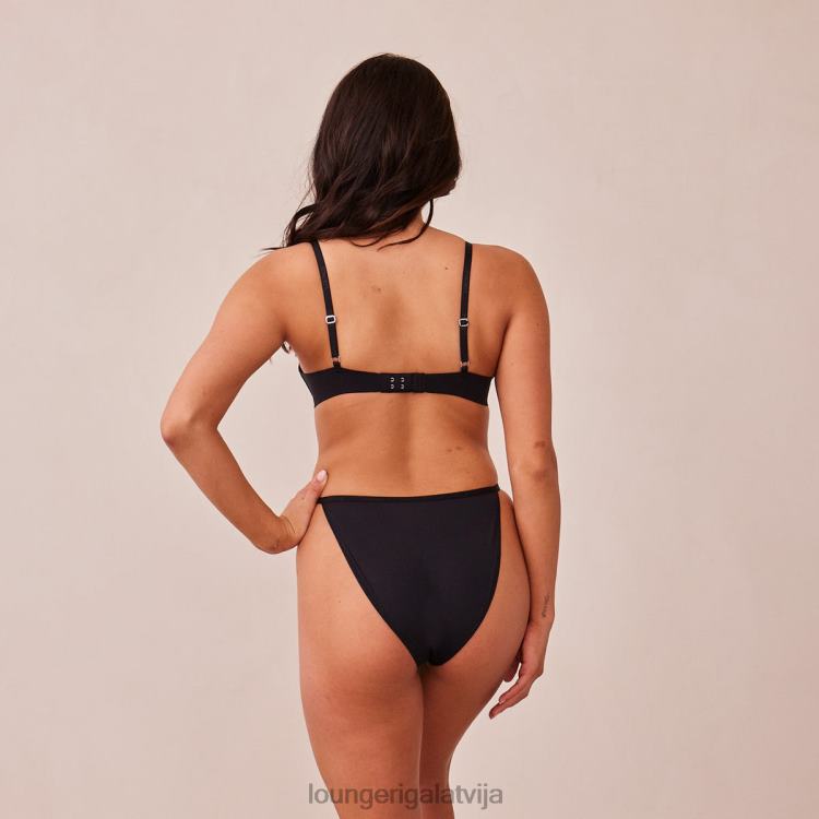 Lounge sievietes melns apakšveļa DJJ8B226 viegls bezstieples t-kreklu krūšturis un siksnu/biksīšu komplekts