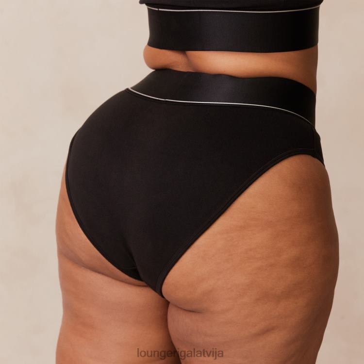 Lounge sievietes melns apakšveļa DJJ8B232 aproču un biksīšu komplekts