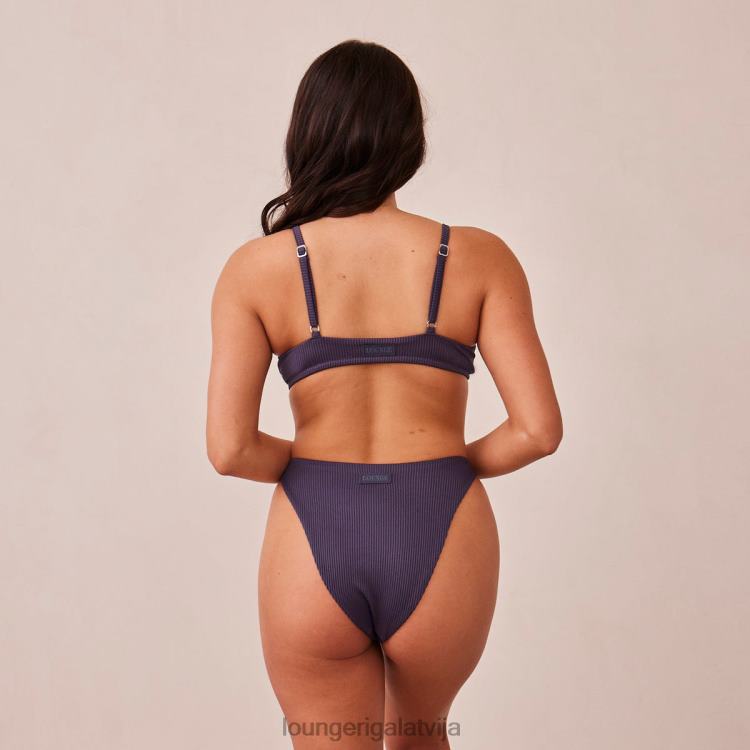 Lounge sievietes ogles zils apakšveļa DJJ8B235 rievotu trīsstūrveida krūšturis un siksnu/biksīšu komplekts
