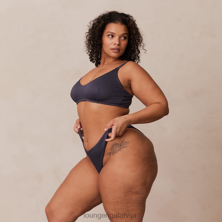 Lounge sievietes ogles zils apakšveļa DJJ8B235 rievotu trīsstūrveida krūšturis un siksnu/biksīšu komplekts