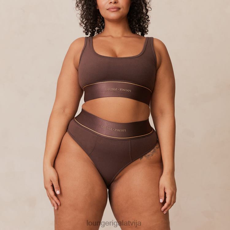 Lounge sievietes šokolāde apakšveļa DJJ8B231 aproču un biksīšu komplekts