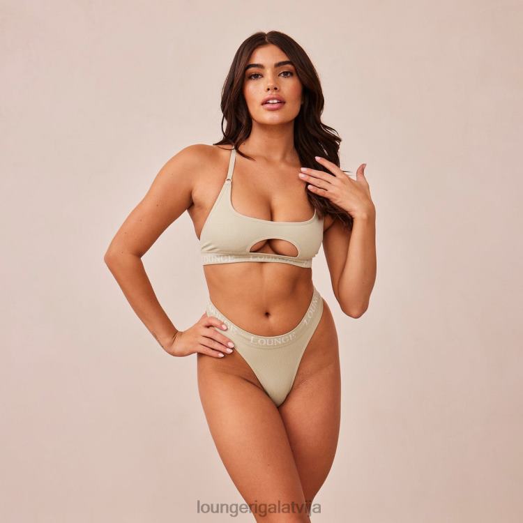 Lounge sievietes olīvu apakšveļa DJJ8B209 bezšuvju krūšturis un siksnu/biksīšu komplekts