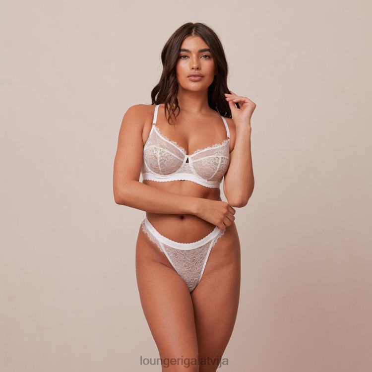 Lounge sievietes balts apakšveļa DJJ8B29 vēlmes balkona krūšturis un siksnu/biksīšu komplekts