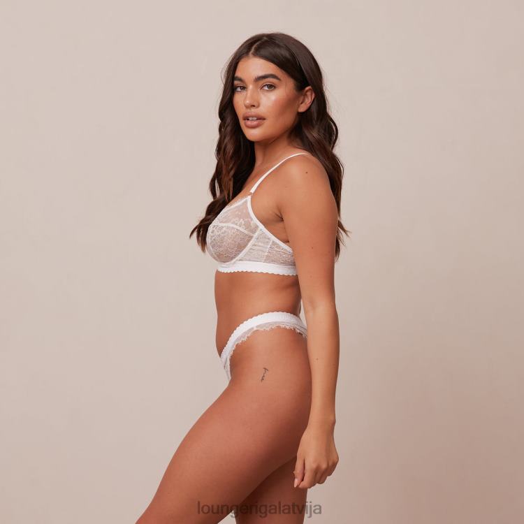 Lounge sievietes balts apakšveļa DJJ8B29 vēlmes balkona krūšturis un siksnu/biksīšu komplekts