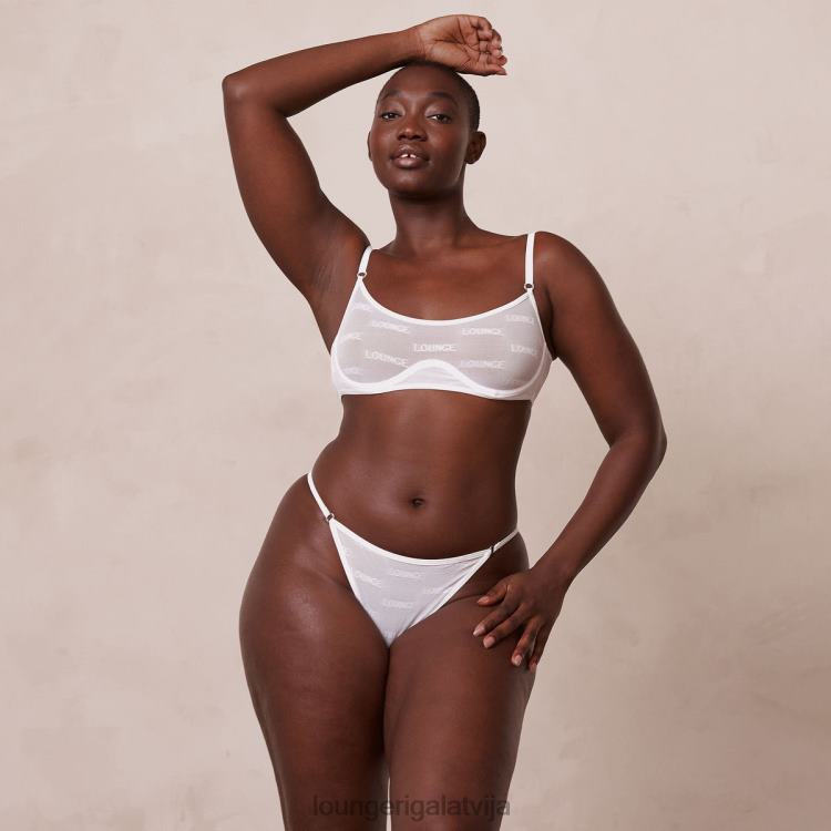 Lounge sievietes balts apakšveļa DJJ8B41 trekns sieta krūšturis un siksnu/biksīšu komplekts