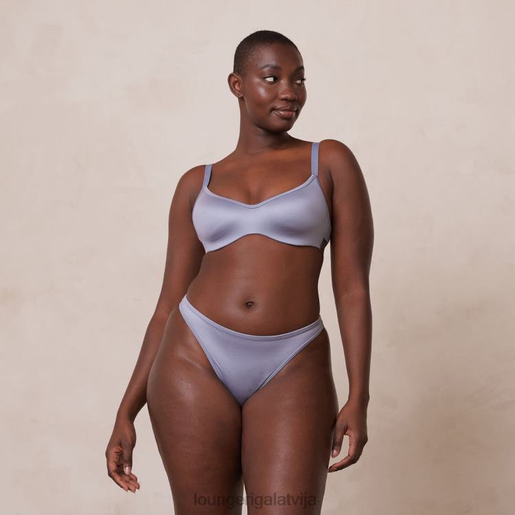 Lounge sievietes kūpināta zila apakšveļa DJJ8B38 gluds, piesardzīgs krūšturis un siksnu/biksīšu komplekts