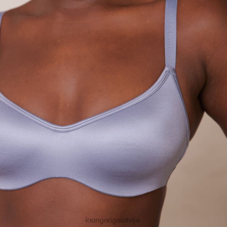 Lounge sievietes kūpināta zila apakšveļa DJJ8B38 gluds, piesardzīgs krūšturis un siksnu/biksīšu komplekts