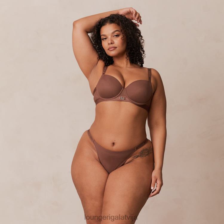 Lounge sievietes kastanis apakšveļa DJJ8B122 gluda tīkla t-kreklu krūšturis un siksnu/biksīšu komplekts