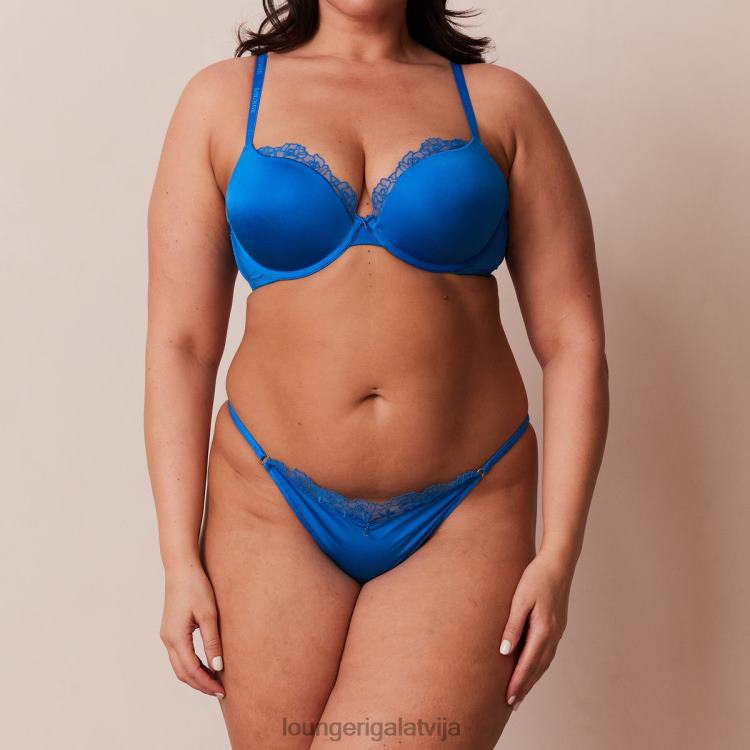 Lounge sievietes kobalta zils apakšveļa DJJ8B110 anti-gravitācijas push-up krūšturis un siksnu/biksīšu komplekts