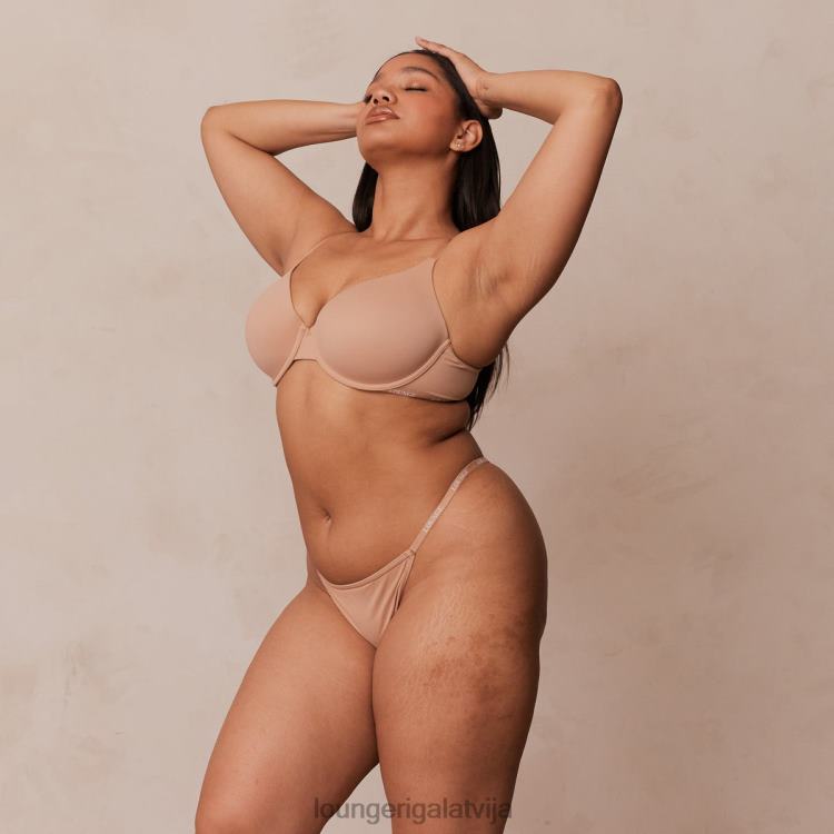 Lounge sievietes medus apakšveļa DJJ8B112 gluds klasisks t-kreklu krūšturis un siksnu/biksīšu komplekts