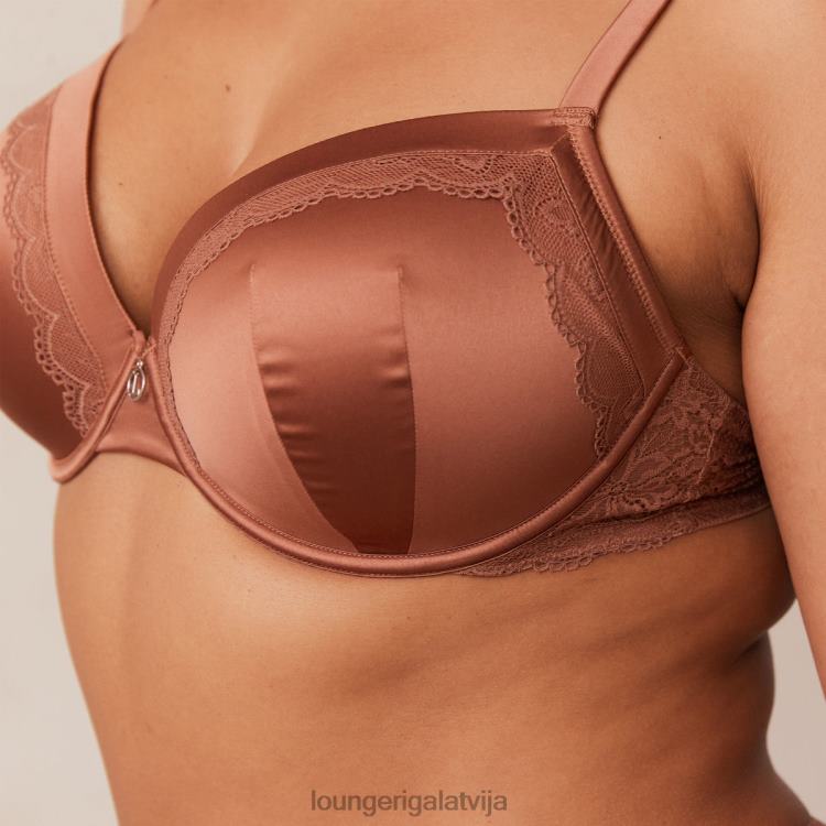 Lounge sievietes mokas apakšveļa DJJ8B141 mīksta satīna t-kreklu krūšturis un siksnu/biksīšu komplekts