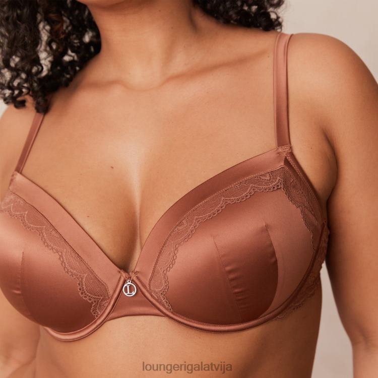 Lounge sievietes mokas apakšveļa DJJ8B141 mīksta satīna t-kreklu krūšturis un siksnu/biksīšu komplekts