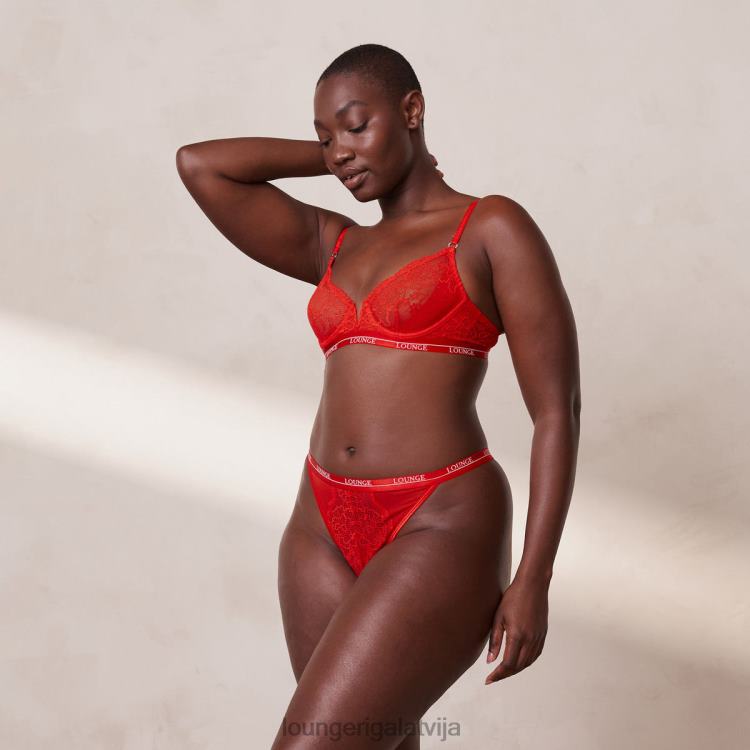 Lounge sievietes sarkans apakšveļa DJJ8B50 karaliskais balkona krūšturis un siksnu komplekts