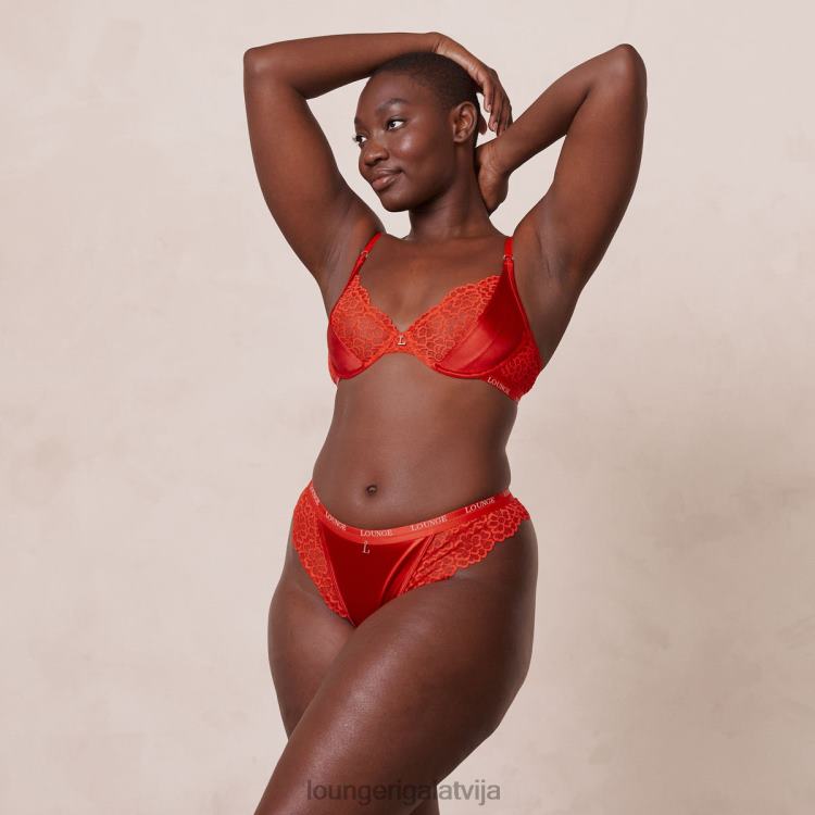 Lounge sievietes sarkans apakšveļa DJJ8B54 zīda balkona krūšturis un siksnu/biksīšu komplekts