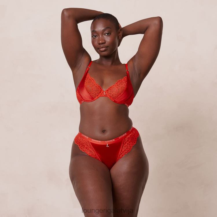 Lounge sievietes sarkans apakšveļa DJJ8B54 zīda balkona krūšturis un siksnu/biksīšu komplekts