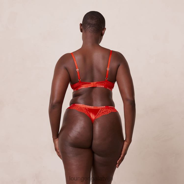 Lounge sievietes sarkans apakšveļa DJJ8B54 zīda balkona krūšturis un siksnu/biksīšu komplekts