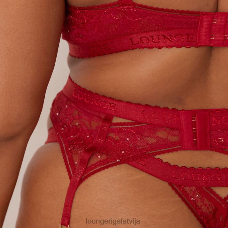 Lounge sievietes sarkanbrūns apakšveļa DJJ8B346 Selina intīmo kopumu komplekts