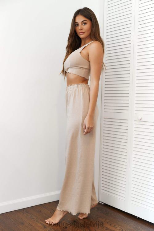 Lounge sievietes ūdele apģērbu DJJ8B942 volānu pidžamas bikses