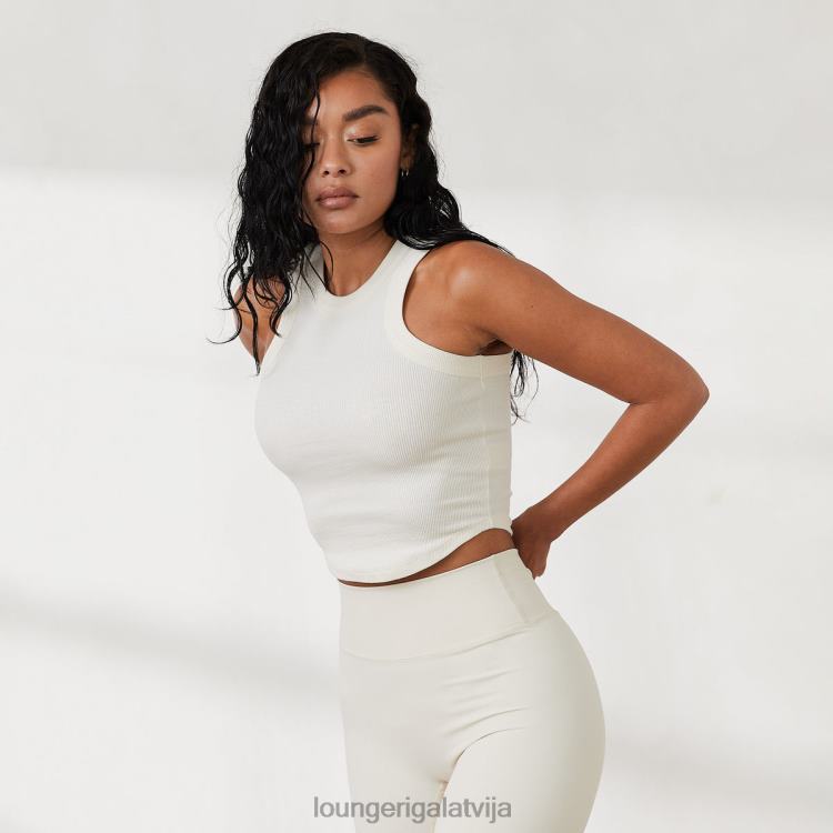 Lounge sievietes gandrīz balts apģērbu DJJ8B814 rievotais sacīkšu braucējs atpakaļ uz augšu x jess hunt