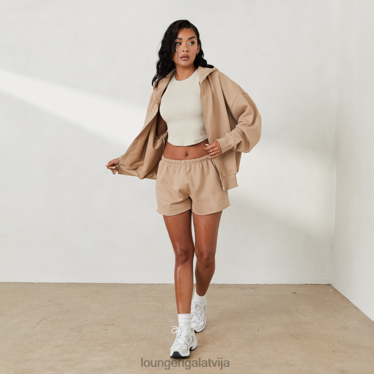 Lounge sievietes karamele apģērbu DJJ8B811 lielizmēra rāvējslēdzēja kapuci x jess hunt