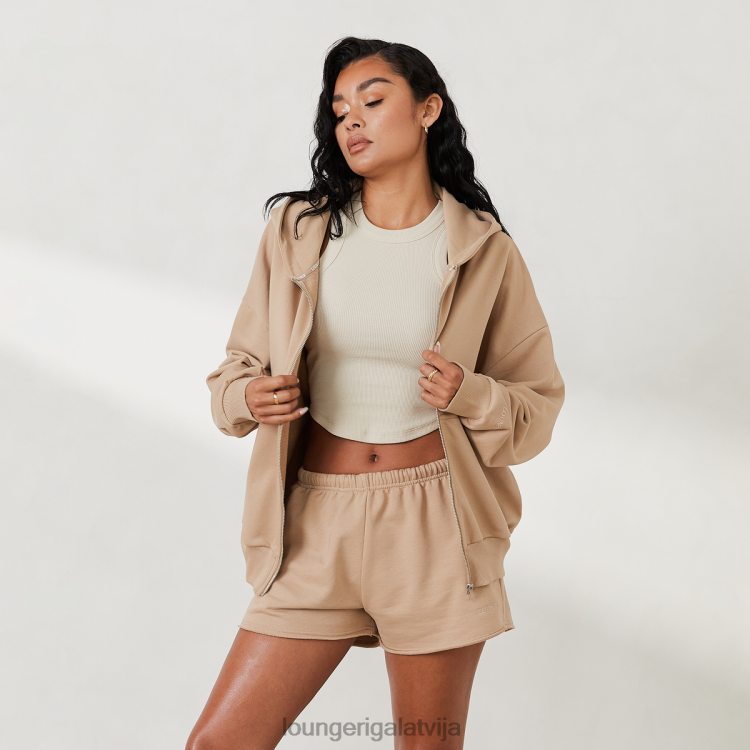 Lounge sievietes karamele apģērbu DJJ8B811 lielizmēra rāvējslēdzēja kapuci x jess hunt