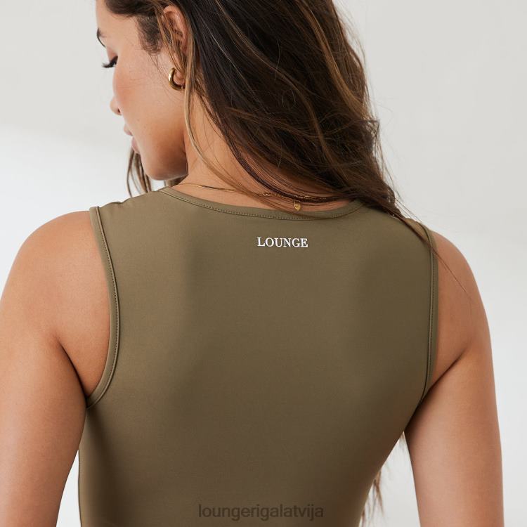 Lounge sievietes olīvu apģērbu DJJ8B828 būtiska tvertnes augšdaļa