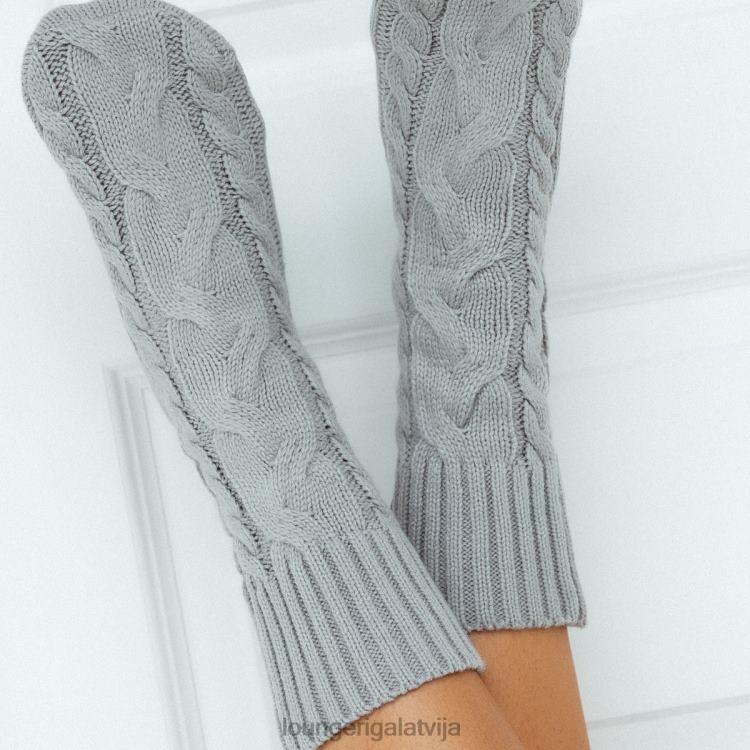 Lounge sievietes pelēks apģērbu DJJ8B935 ērtas adītas zeķes