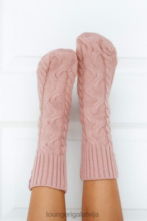 Lounge sievietes rozā apģērbu DJJ8B938 ērtas adītas zeķes