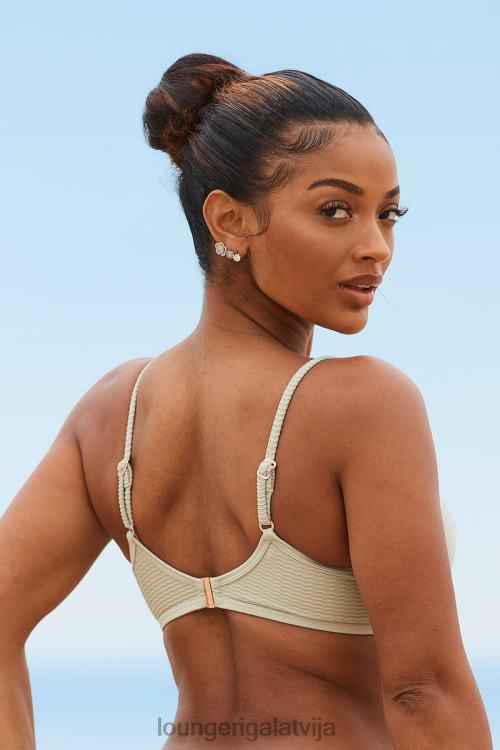 Lounge sievietes olīvu peldkostīmi DJJ8B978 ņujorkas tekstūras bikini tops