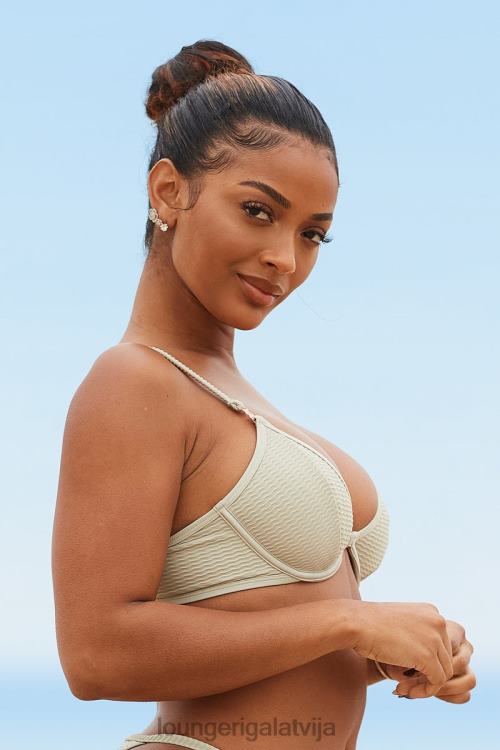 Lounge sievietes olīvu peldkostīmi DJJ8B978 ņujorkas tekstūras bikini tops