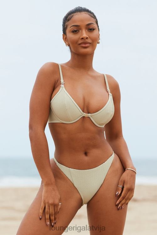 Lounge sievietes olīvu peldkostīmi DJJ8B978 ņujorkas tekstūras bikini tops