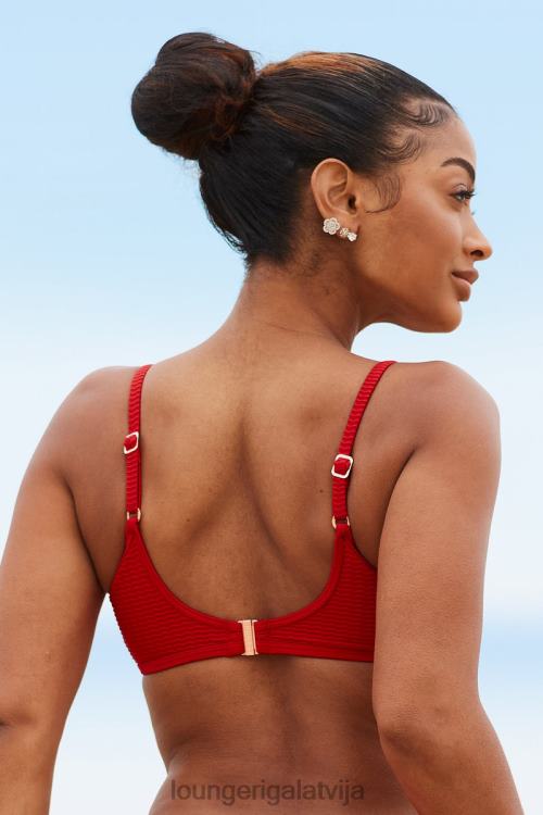 Lounge sievietes sarkans peldkostīmi DJJ8B988 cali tekstūras bikini tops