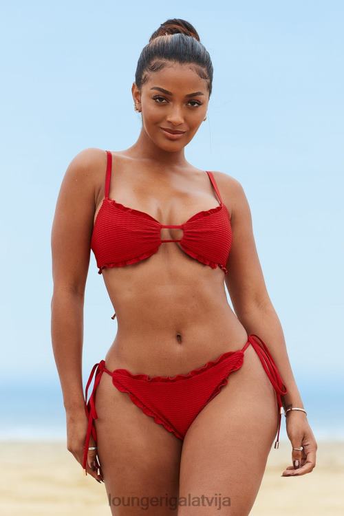 Lounge sievietes sarkans peldkostīmi DJJ8B997 havaju salu teksturētas bikini biksītes